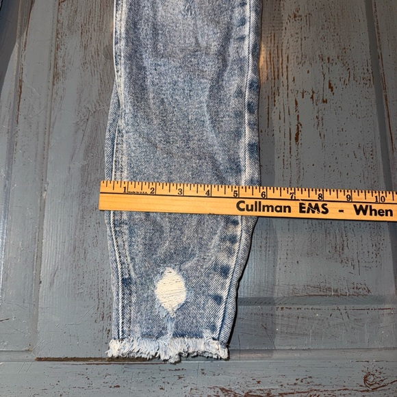 Tinseltown‎ Juniors Sz 3 Blue Denim Stretch Ripped Thrashed Distressed Jeans - Picture 6 of 9